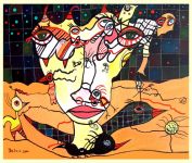 In the moon ,acrylique , 2006