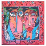 Acrylique Vita rosa confetto 60 X 60 cms 2016