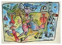Don Quijota de la Mancha, aquarelle,2016