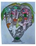 Human face 1 , aquarelle, 2017