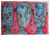 Sauvages urbanisés, aquarelle, 2018