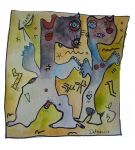 Dancing in Belgium, aquarelle, 2018