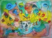 Agora, aquarelle, 2021
