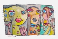 Pin ups, aquarelle, aquarelle, 24 X21? 2021