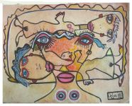 Introspection, aquarelle sur papier, 31 X 25 cms ,2022