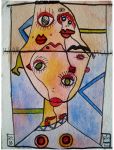 Complémentarité, aquarelle, 30 X18 , 2023